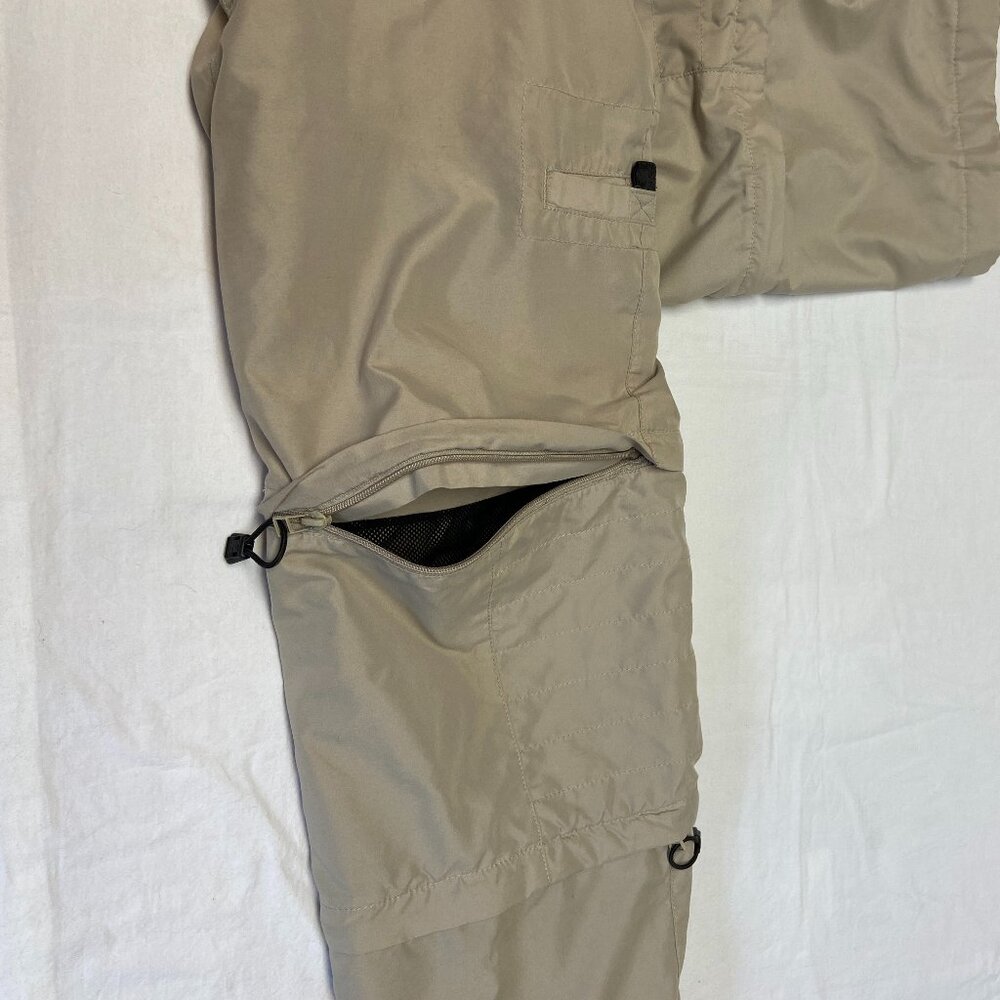 OTB Khaki Denim Cargo Pants 30 Zip-Off Convertible 3-in-1 Baggy HipHop Outdoors - Picture 10 of 12
